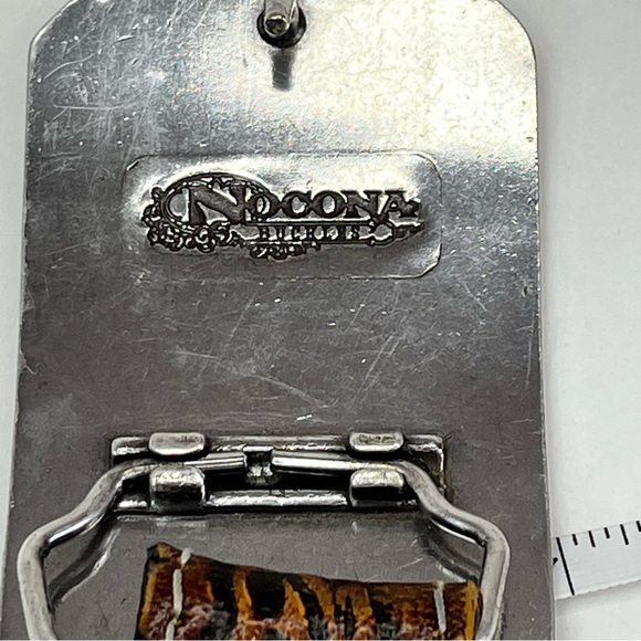 Nocona Western Belt Youth Horse Bronco Rider Buckle Brown Leather Belt 26" - Picture 3 of 8